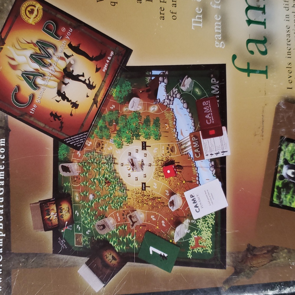 CAMP Board Game Learning Outdoors Family Board Game Educational